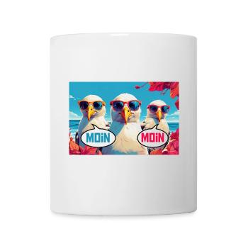 Moin Moin Möwen - Tasse - Weiß - Vorne