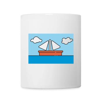 Wandbild Segelboot - Tasse - Weiß - Vorne