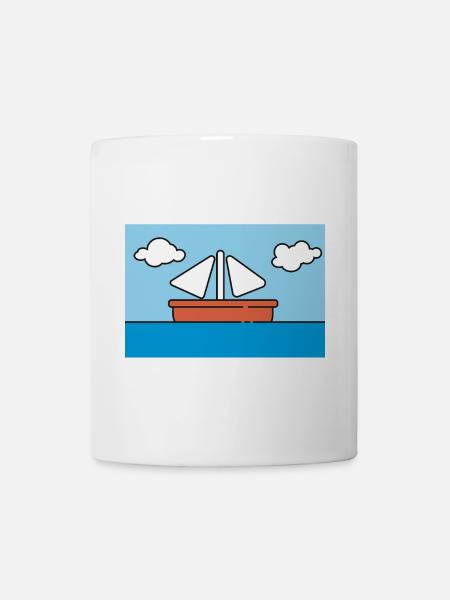 Wandbild Segelboot - Tasse - Weiß