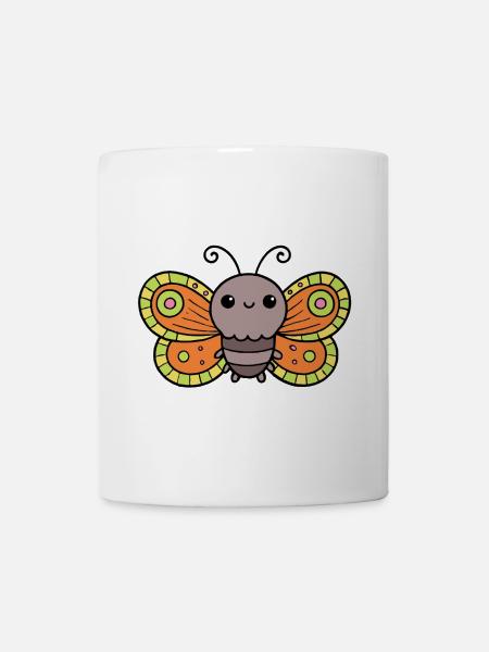Schmetterling - Tasse - Weiß