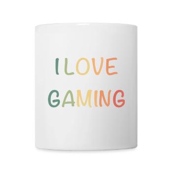 I Love Gaming Wasserfarben - Tasse - Weiß - Vorne