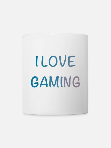 I Love Gaming Aquarell - Tasse - Weiß