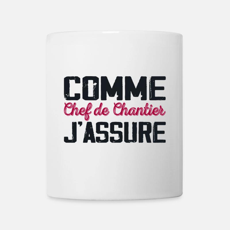Comme Chef de chantier Cadeau humour - Mug blanc - blanc