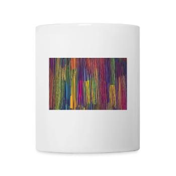 Colorful Stripes Irregular Shape Poster - Mug - white - Front