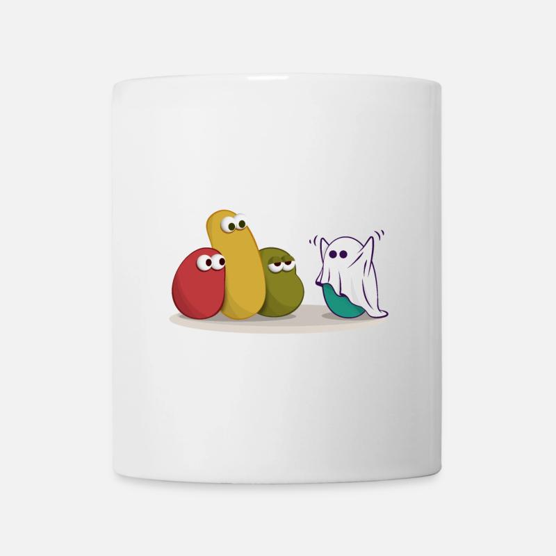 Halloween fantôme dessin comique - Mug blanc - blanc