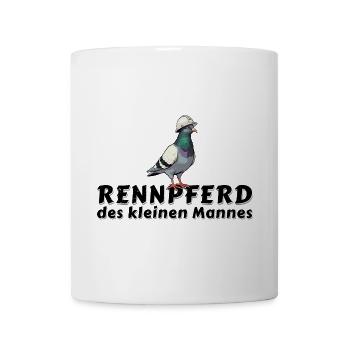 Tauben Shirt Tasse Hoodie Bergmann Rennpferd - Tasse - Weiß - Vorne