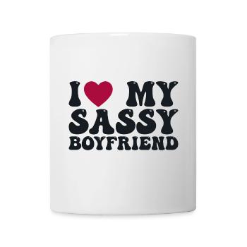 I love my sassy boyfriend - Mug - white - Front
