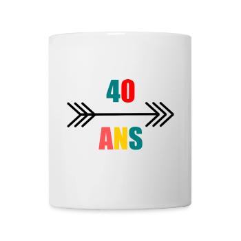40. 40 YEARS. 40th ANNIVERSARY. 40 YEARS ANNIVERSARY. - Mug - white - Front