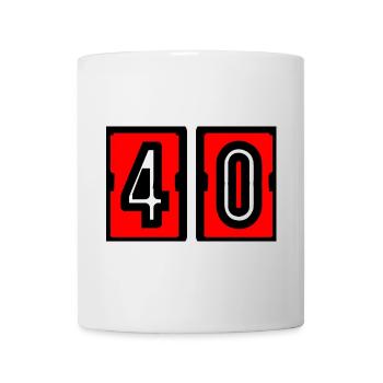 40. 40 YEARS. 40th ANNIVERSARY. 40 YEARS ANNIVERSARY. - Mug - white - Front