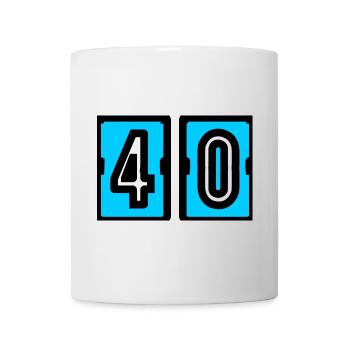 40. 40 YEARS. 40th ANNIVERSARY. 40 YEARS ANNIVERSARY. - Mug - white - Front