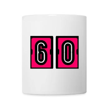 60. 60 ANS. 60e ANNIVERSAIRE. ANNIVERSAIRE 60 ANS. - Mug blanc - blanc - Devant