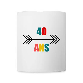 40. 40 ANNI. 40° ANNIVERSARIO. 40 ANNI. - Tazza - bianco - Fronte