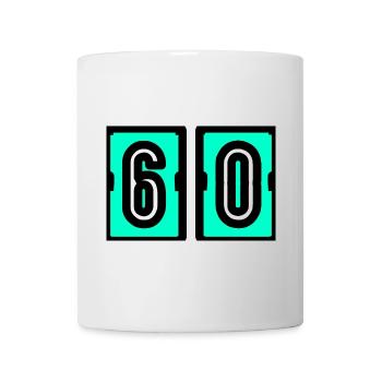 60. 60 YEARS. 60th ANNIVERSARY. 60TH BIRTHDAY. - Mug - white - Front