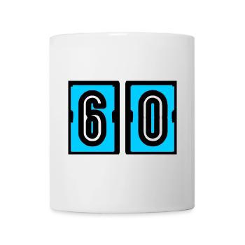 60. 60 ANS. 60e ANNIVERSAIRE. ANNIVERSAIRE 60 ANS. - Mug blanc - blanc - Devant