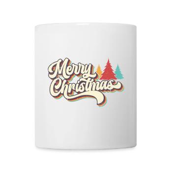 Retro Merry Christmas Rainbow Script - Mug - white - Front