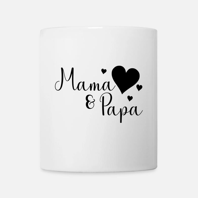 Mama und Papa - Tasse - Weiß