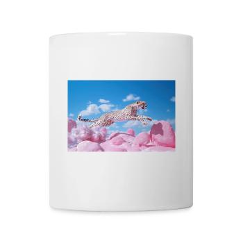 Cheetah Jump : Wild & Cotton Candy" - Mug blanc - blanc - Devant