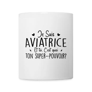 Ich bin Flieger. Was ist deine Superkraft? - Tasse - Weiß - Vorne