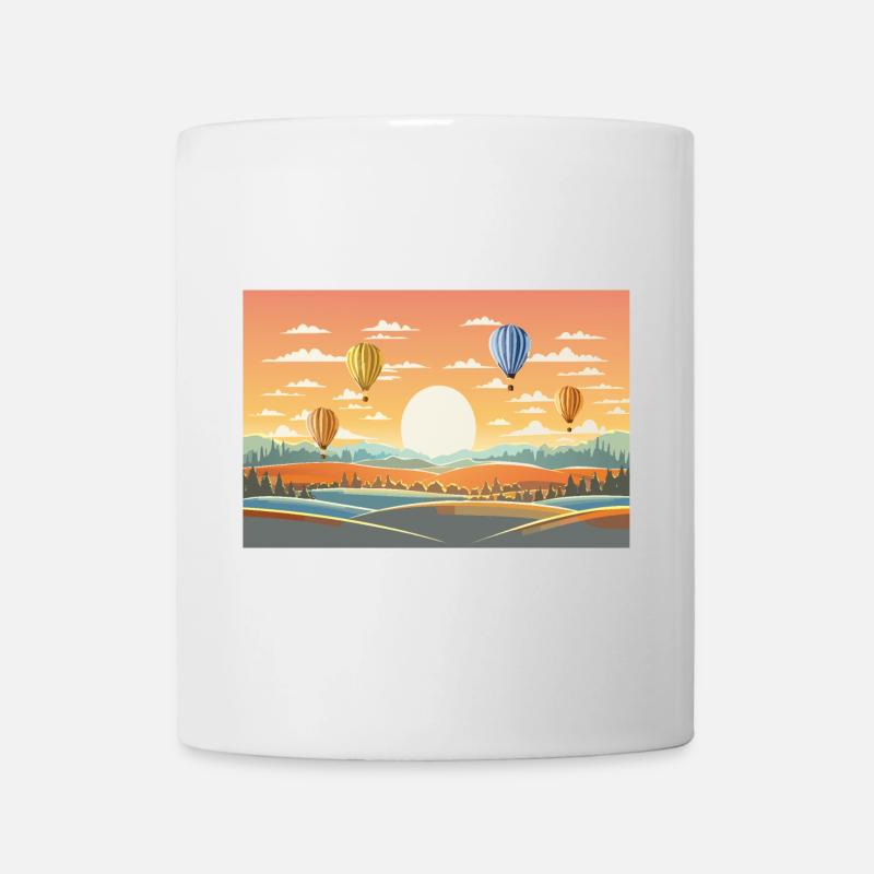Heißluftballons - Tasse - Weiß