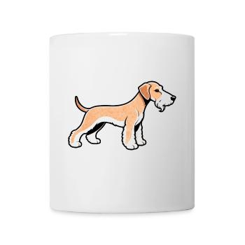 Cartoon Comic Süßer Terrier Hund - Tasse - Weiß - Vorne