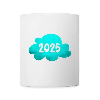 Cloud 2025 Structure Nouvel An Réveillon du Nouvel An Nouvel An - Mug blanc - blanc - Devant