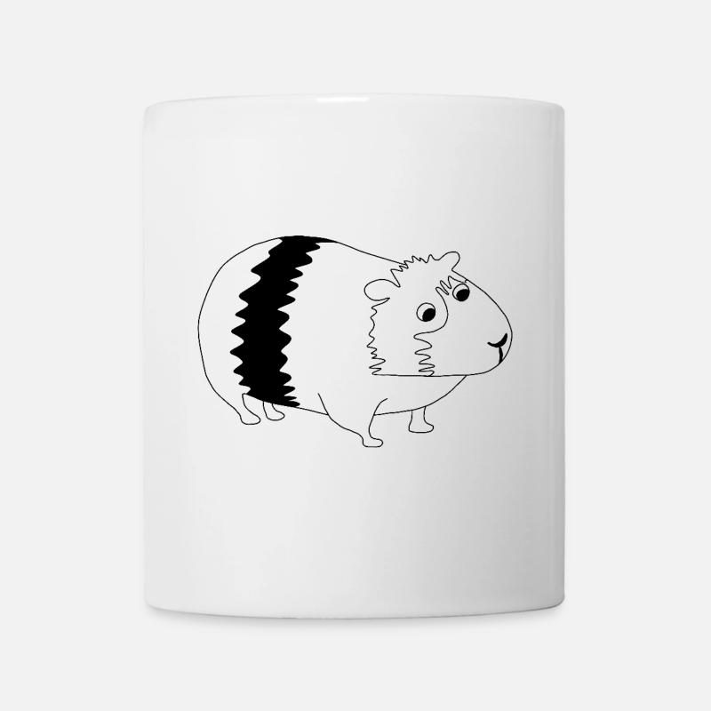 Guinea pig - graphic black and white - Mug - white