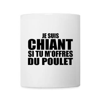 Man Who Adores: Chicken. Funny Design Humor - Mug - white - Front
