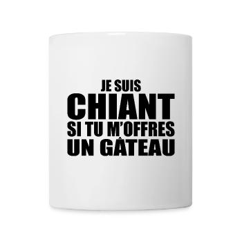 Mann, der anbetet: Kuchen. Lustiger Design-Humor - Tasse - Weiß - Vorne