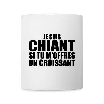 Man who adores: Crescent. Funny Design Humor - Mug - white - Front