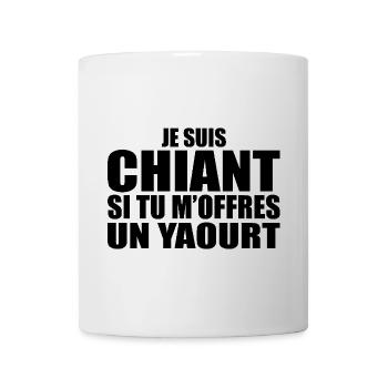 Homme qui adore : Yaourt. Design Drôle Humour - Mug blanc - blanc - Devant