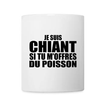 Man who adores: Pisces. Funny Design Humor - Mug - white - Front