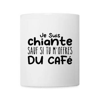 Frau, die liebt: Kaffee. Lustiger Design-Humor - Tasse - Weiß - Vorne