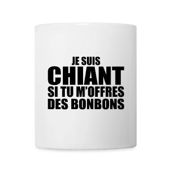 Homme qui adore : Bonbons. Design Drôle Humour - Mug blanc - blanc - Devant