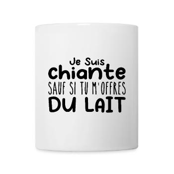 Frau, die anbetet: Milch. Lustiger Design-Humor - Tasse - Weiß - Vorne