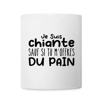 Woman who adores: Bread. Funny Design Humor - Mug - white - Front