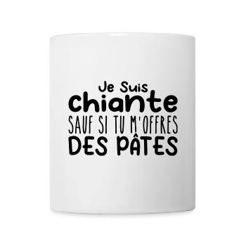 Woman who loves it: Pasta. Funny Design Humor - Mug - white - Front