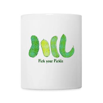 Pick Your Pickle: Green Cucumber Art - Mug - white - Front