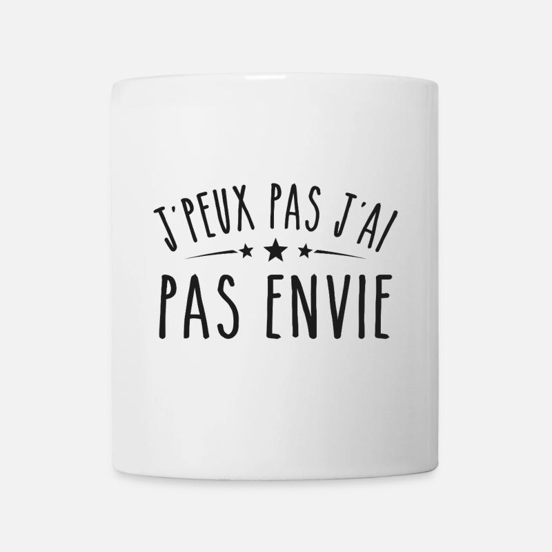 Je peux pas j'ai pas envie - Mug blanc - blanc