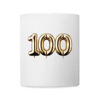 100 Years Gold Balloon Foil Balloon Gift - Mug - white - Front