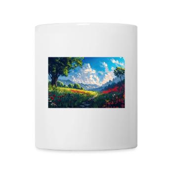 Nature Landscape Illustration Poster - Mug - white - Front
