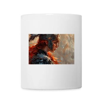 Poster Illustration Femme guerrière - Mug blanc - blanc - Devant