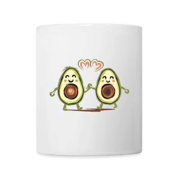 Funny Avocado Couple – Amour et amitié - Mug blanc - blanc - Devant