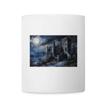 Poster Illustration Medieval Landscape in Ruins - Mug - white - Front