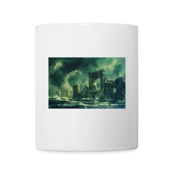 Ruined Landscape Illustration Poster - Mug - white - Front