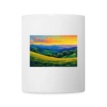 Nature Landscape Illustration Poster - Mug - white - Front