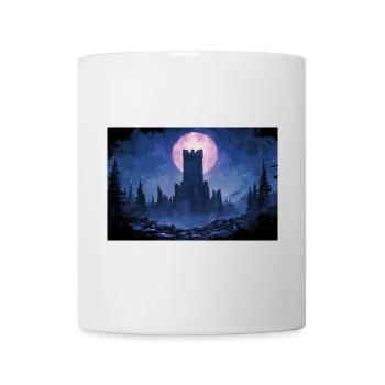 Poster Illustration Medieval Landscape in Ruins - Mug - white - Front