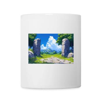 Nature Landscape Illustration Poster - Mug - white - Front