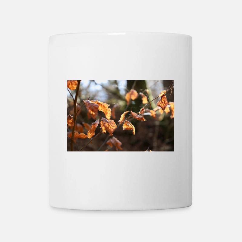Herbstblätter - Tasse - Weiß
