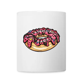 Donut lecker Backwerk bunt - Tasse - Weiß - Vorne