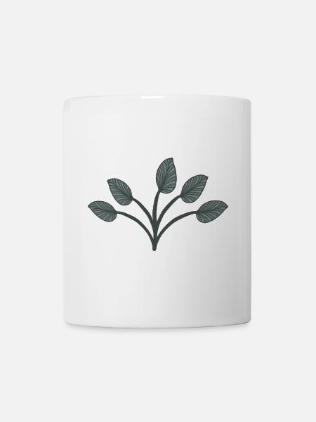 Schöne Blätter - Tasse - Weiß